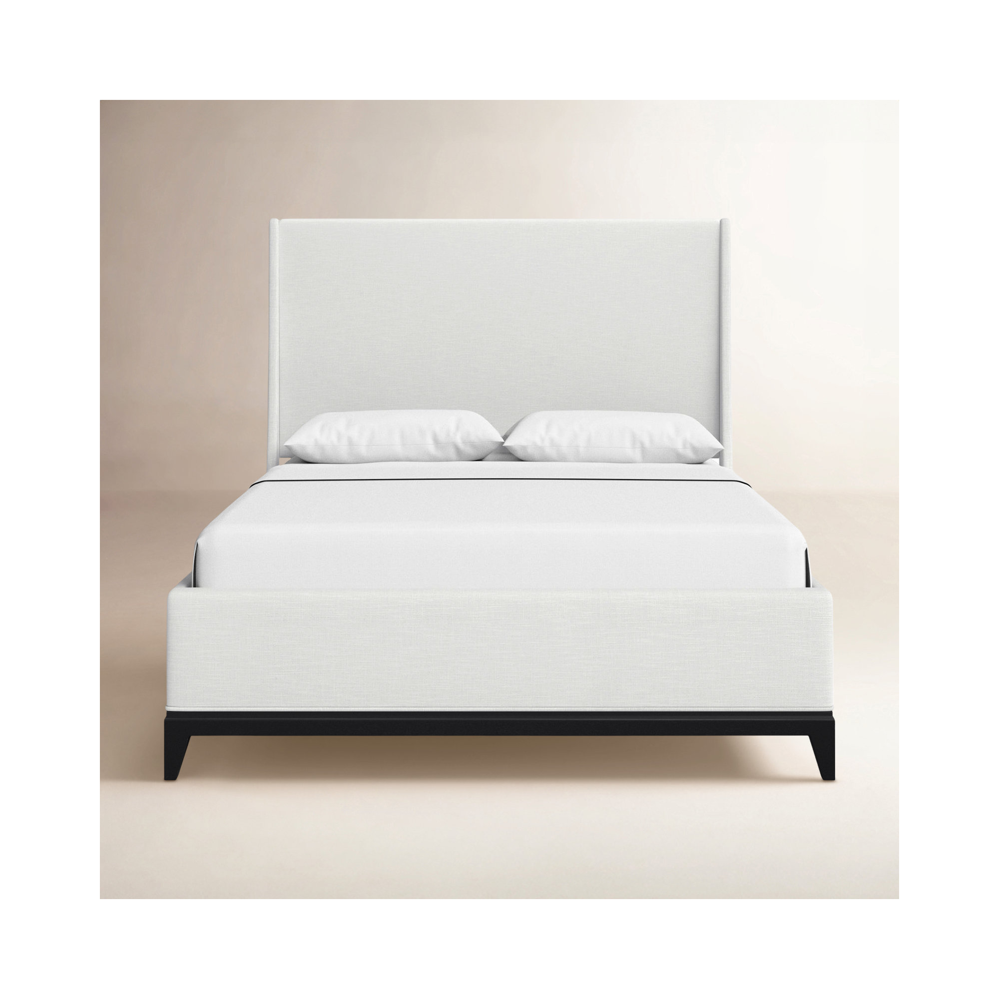 Mya Upholstered Bed, Black, Queen