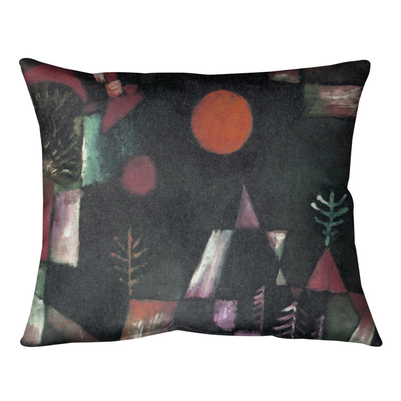 Coussin lombaire full moon, Duvet synthétique, Rouge, 14 po x 10 po