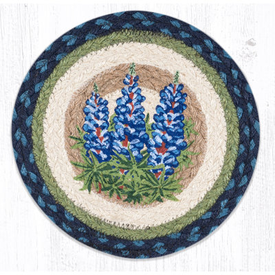  Bluebonnets Round Trivet – Rustic Farmhouse Kitchen Hot Pad 10"x10"