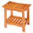Solid Wood Shower Bench with Storage Shelf, 250LB Capacity Spa Bath Stool with Adjustable Leveling Feet for Bathroom, Bedroom, Living Room-1414823645