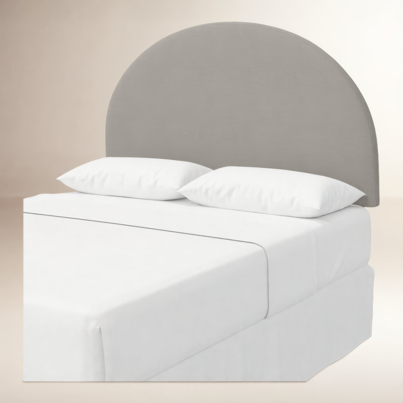 Tête de lit tapissier Fabria, Tweed poivre moderne, Double