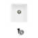 Pietra STYLISH 16 inch Dual Mount Single Bowl Composite Granite Kitchen Sink with Strainer
