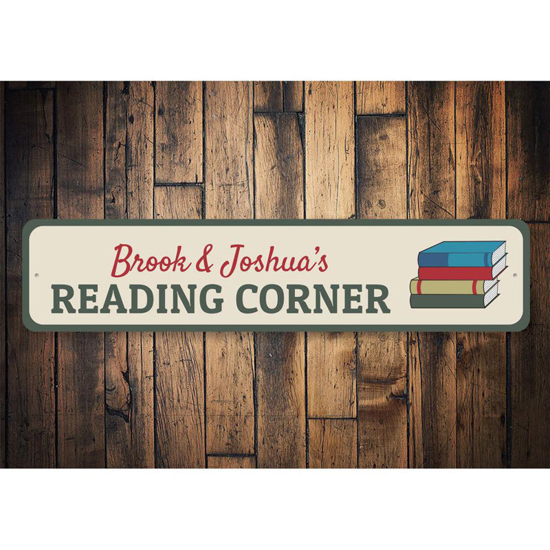 Enseigne de lecture en aluminium, H 4 po x l 18 po x P 0,04 po