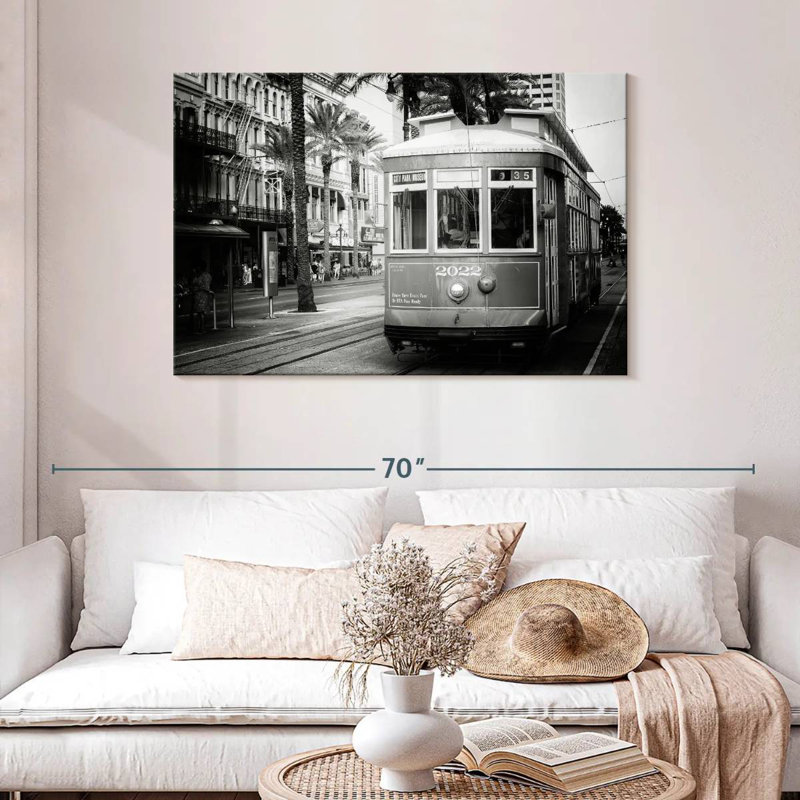 Mehar Black NOLA - Streetcar New Orleans, H 30 po x l 45 po