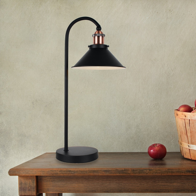 Grabowski Metal Desk Lamp, Black, Black