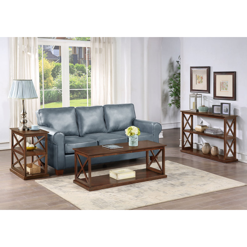 Arthella 47" Coffee Table with Shelf, Espresso