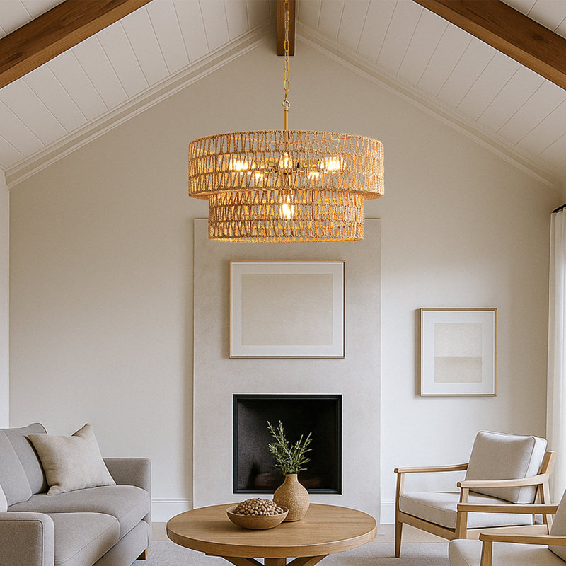 Lustre en rotin