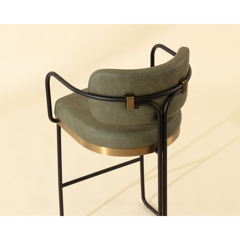 JALEN Upholstered Stool with Metal Frame