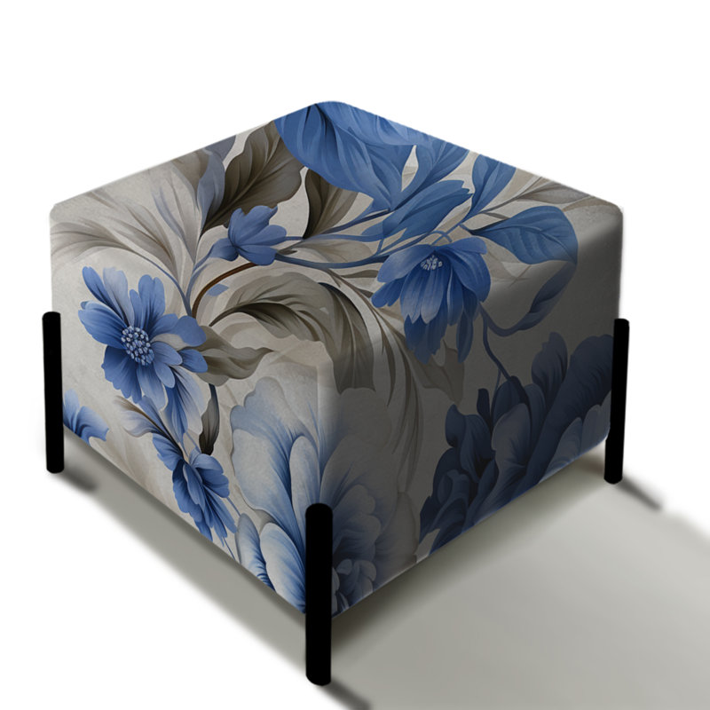Repose-pieds carré bleu Regal