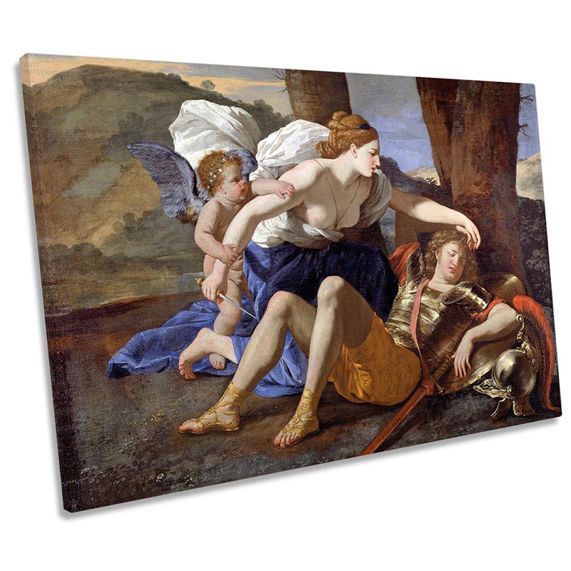 Nicolas Poussin Rinaldo And Armida - Wrapped Canvas Print, 30.5cm H x 45.7cm W x 2cm D