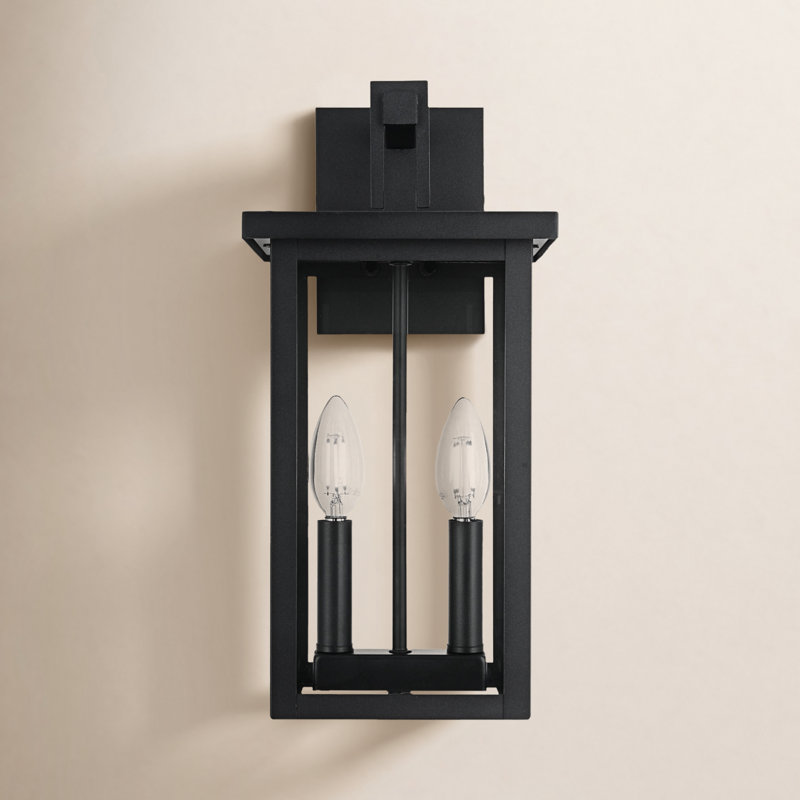 Mershon 7 Inch Outdoor Wall Sconce in Black