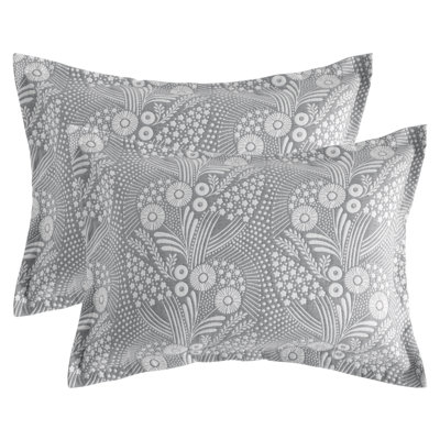 3 Layer Muslin Cotton Quilted Pillow Shams with Envelope Closure, 2 Pack 