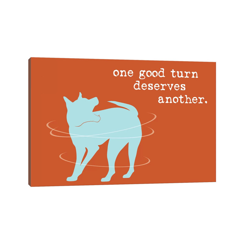 One Good Turn by Dog Is Good And Cat Is Good - Wrapped Canvas Print, 66.04 cm H x 45.72 cm W x 3.175 cm D