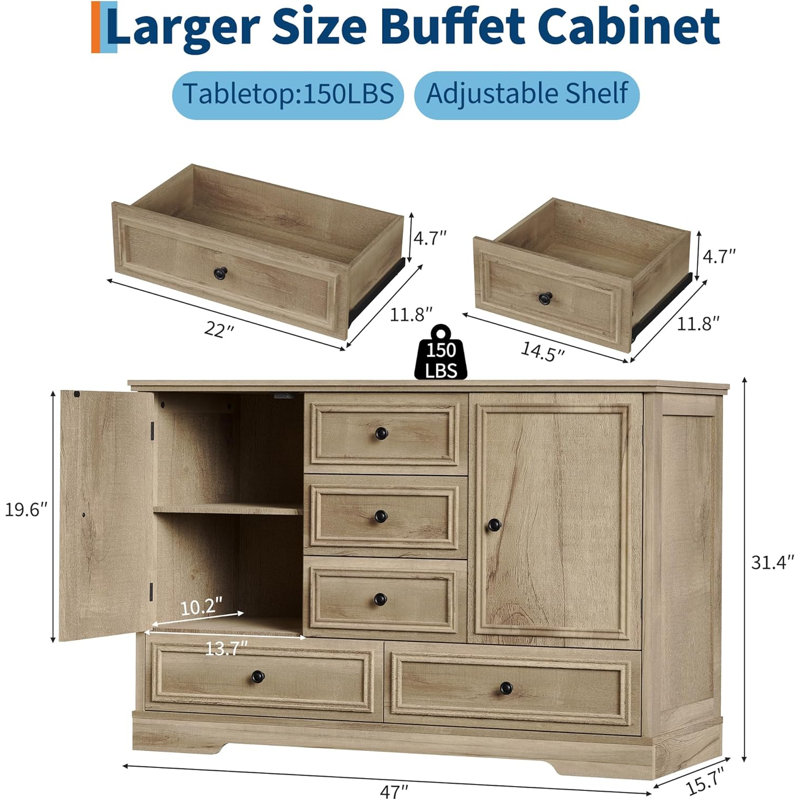 Buffet 47 "Farmhouse, Tanné