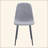 Set Of 4 Fabric-Back And Metal Combined Spoon Chairs - Perfectly Matching Minimalist And Scandinavian Style Homes-1462635359