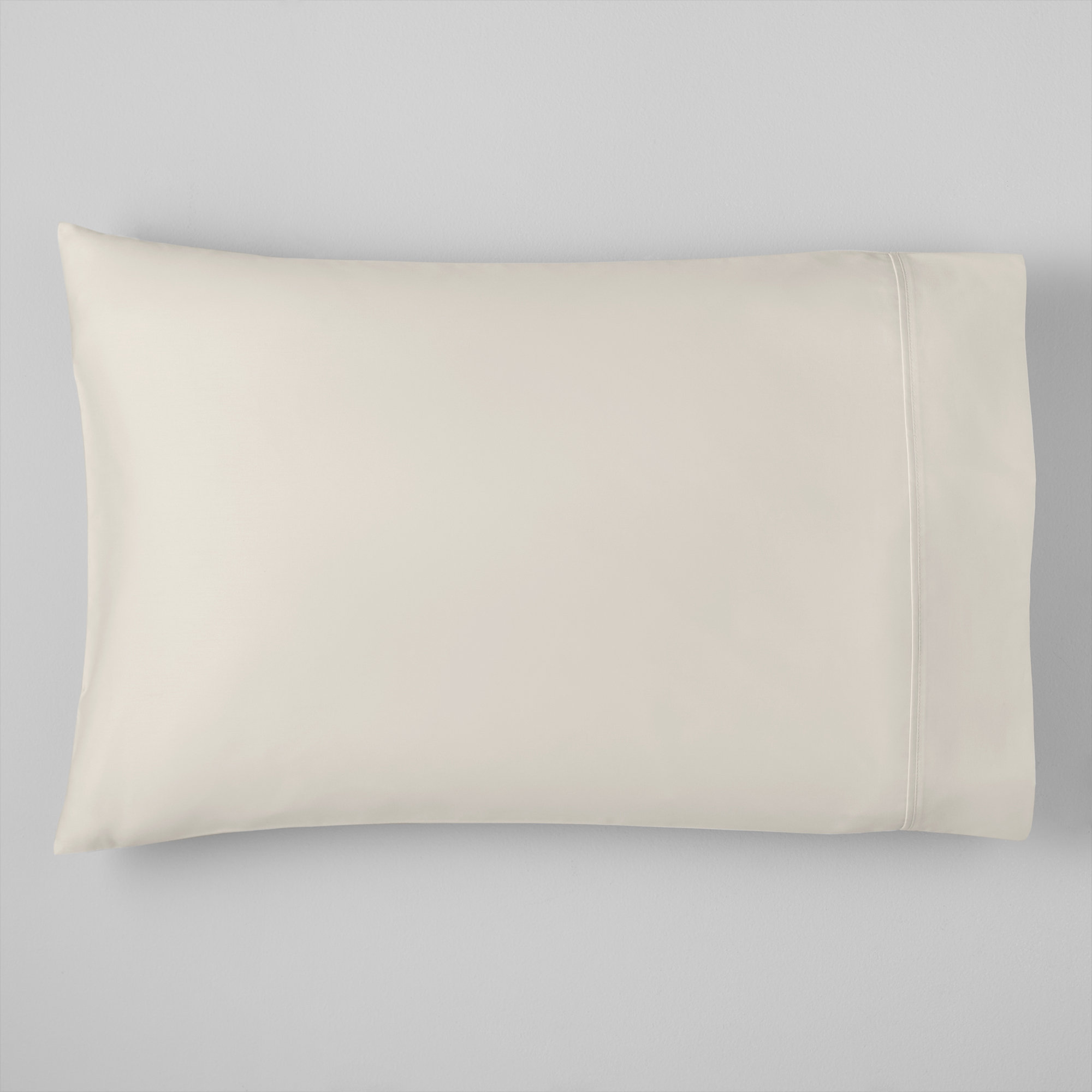 Danfield Cotton Sateen Pillowcase Set, Ivory, King