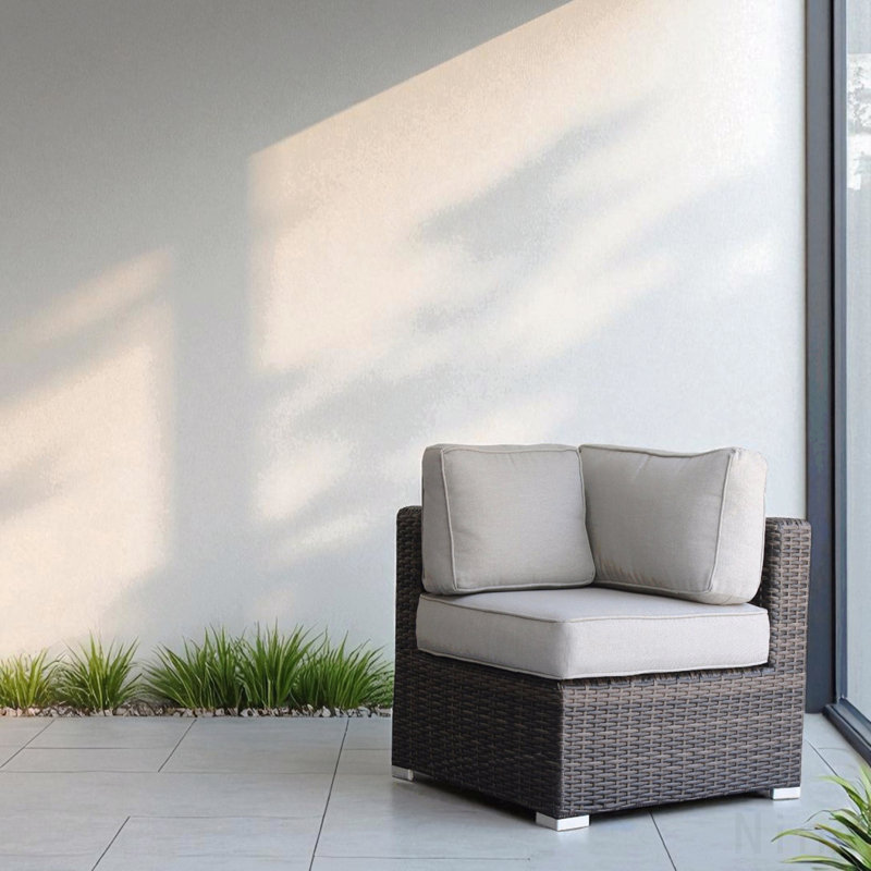 Canapé modulaire en osier brun