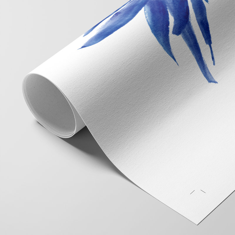 Ananas indigo - impression sur toile seulement - non encadrée, H 60 po x l 40 po