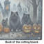 Grande planche à découper en verre Keeshond Spooky Halloween