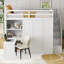 Lit mezzanine double avec armoire, bureau et tablettes ModuNest-115684319