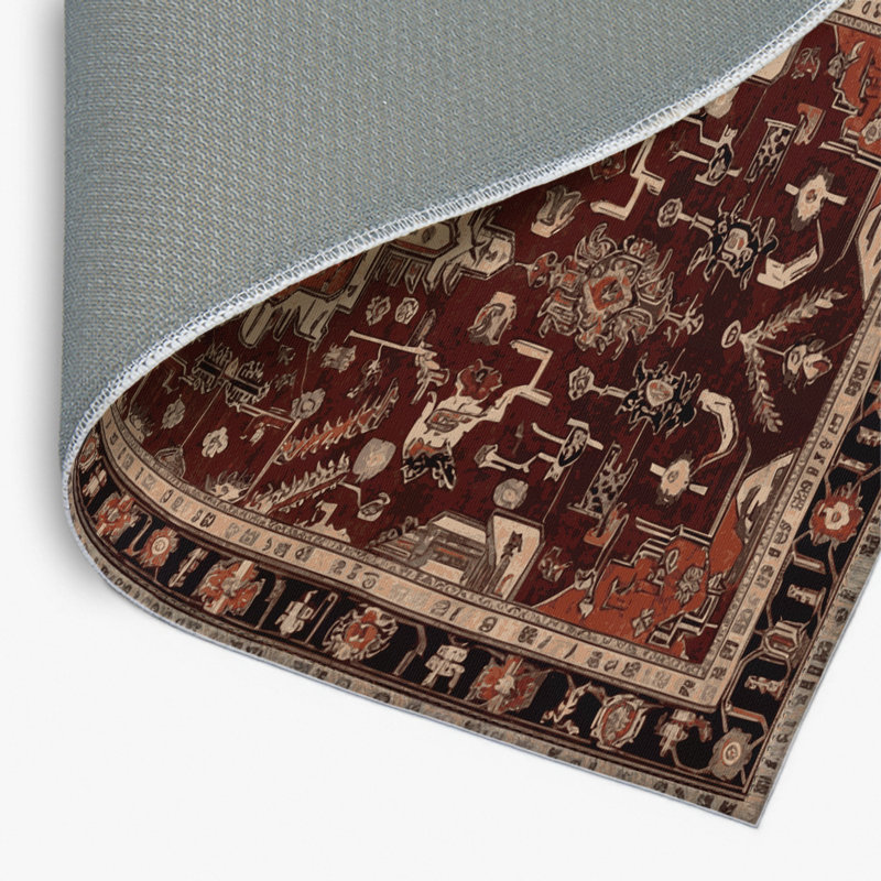 Tapis turc intérieur et extérieur brun, Rectangulaire 8 pi x 10 pi