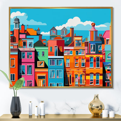 City Copenhagen Popart I, reproduction d'art sur toile