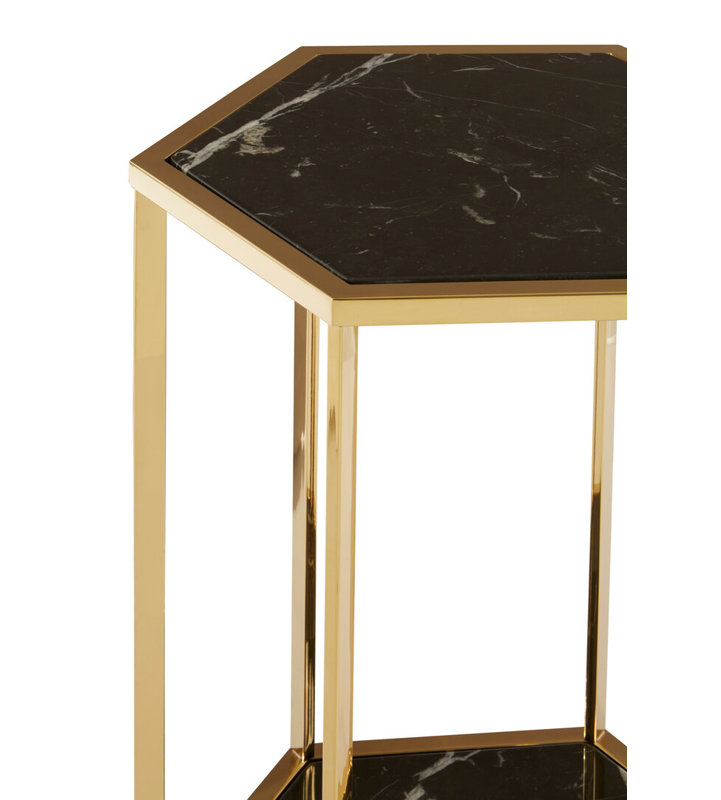 End Table, Brown, Gold