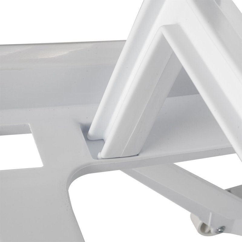 188cm Long Reclining Single Chaise, White