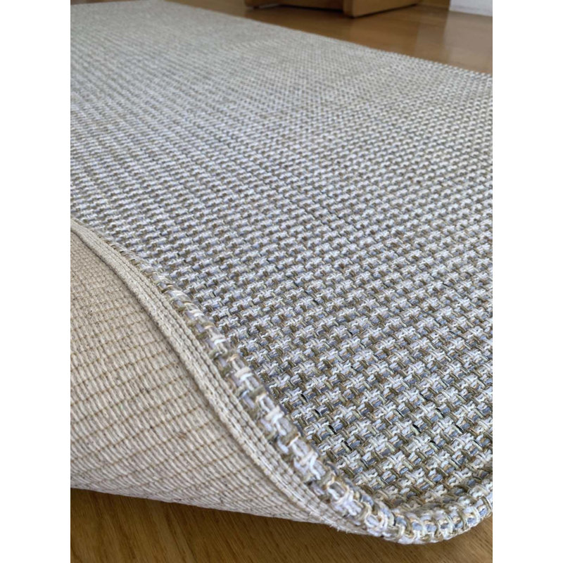 Tapis en coton à motif de kilim en Laurier, Rectangle 6 pi 7 po x 9 pi 6 po