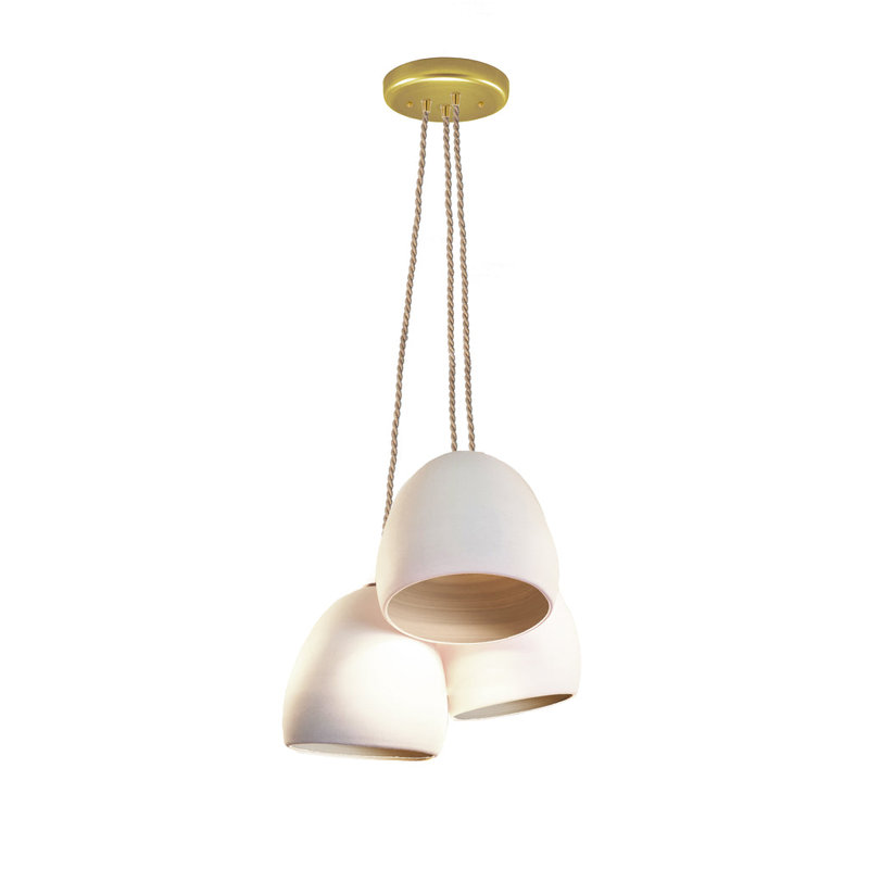 Clay 3 - Light Pendant, Beige, Incandescent, 100" H