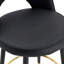 De 2 tabourets de bar rotatifs à 360 °, revêtement en polyuréthane moderne et structure en métal noir, pour une utilisation multiple dans le bureau à domicile, conception ergonomique, chaises faciles à assembler (paire), pieds de siège, espaces variés pour de longues heures,