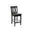 Table de salle à manger à hauteur de comptoir avec table noire et 4 options de chaises rembourrées en similicuir 5 pièces: tablettes et chaises