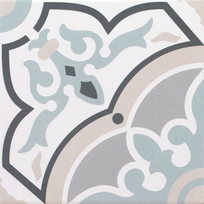 Monbleu Molenbek 8-in. Patterned Look Matte Porcelain Floor & Wall Tile
