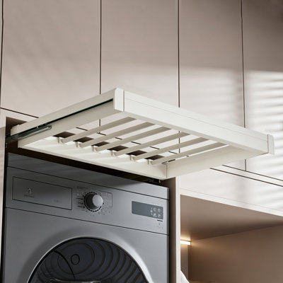 Hidden Pull Out Drying Rack, Extendable, Aluminum Alloy, Full Out Trousers Rack