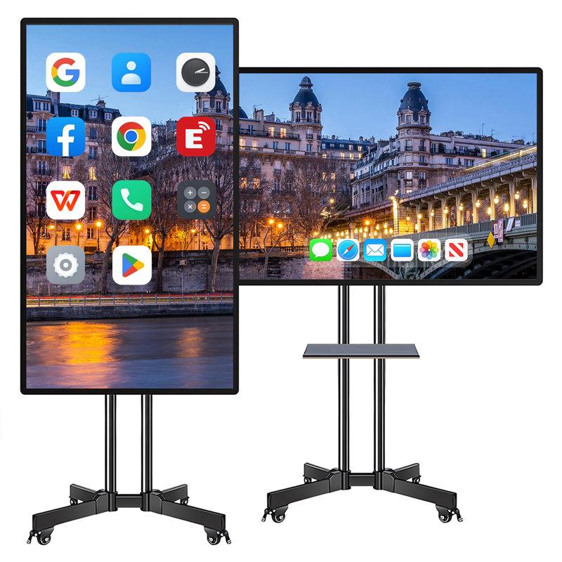 JYXCN 49 "Smart Board 4K, tableau blanc interactif double système d'exploitation, écran tactile intelligent pour les présentations en classe et en entreprise