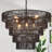 Vintage Rattan Chandelier With 8-Lights, Hand-Woven Bamboo Drum Design, Farmhouse Boho Style Light Fixture For Dining Room, Kitchen Island, Living Room-1784180663