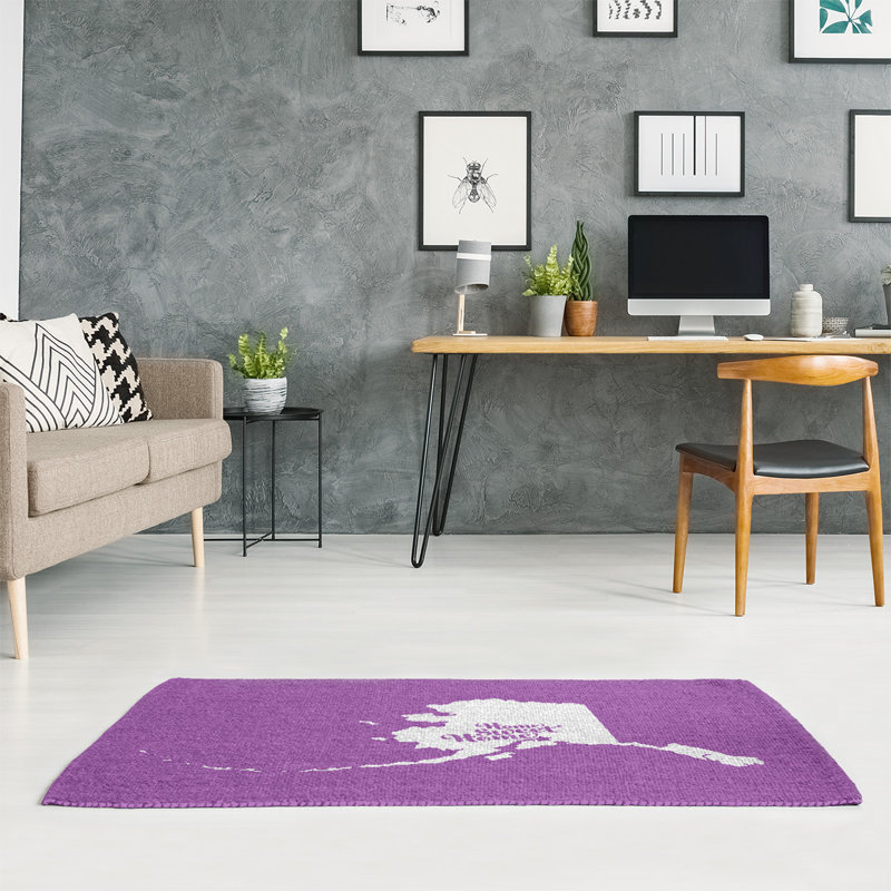 Tapis de surface mauve ancrage doux home, Rectangle 5 pi x 7 pi, Oui