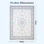Tapis lavable à motif médaillon rétro avec envers antidérapant-803229687