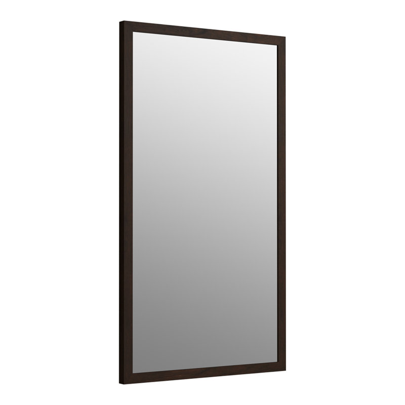 Jacquard Bathroom/Vanity Mirror, Claret Suede