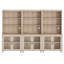 Bibliothèque en bois massif et manufacturé H 72,1 "x l 98,4" Scarlett-1232318972