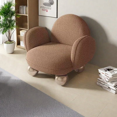Minimalist style lamb fleece leisure chair