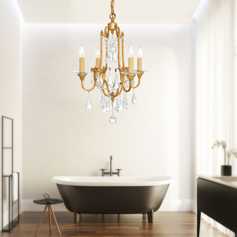 Doe 17'' Oxidized Bronze Chandelier for Dining Room, Bedroom, or Entryway – 4-Light Up Chandelier with E26 Bulb Base, BACL Certified, 1-Year Warranty
