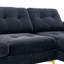 Canapé modulaire Basic, canapé convertible en forme de L de 110,6 po avec repose-pieds mobile