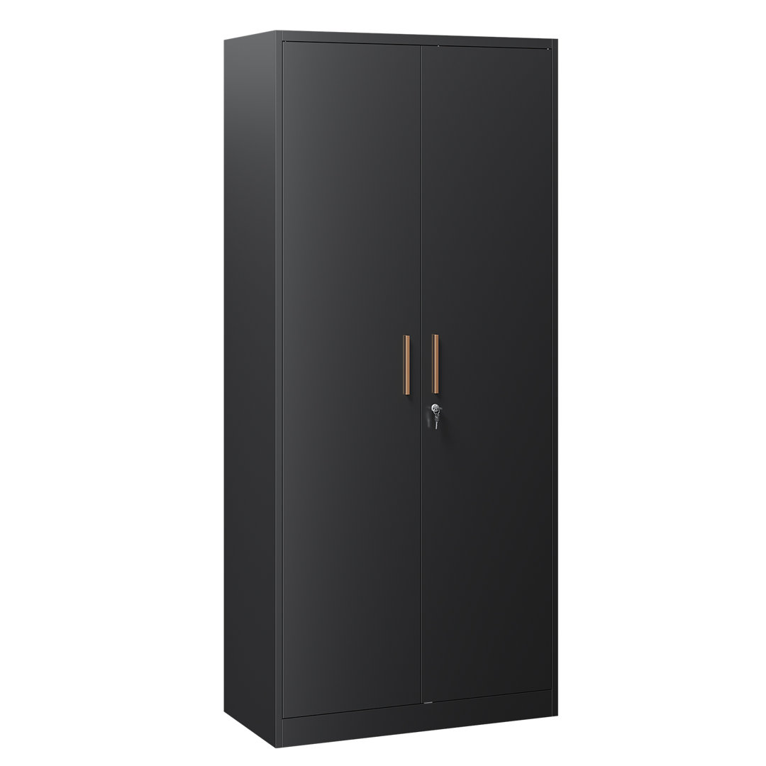 Metal Garage Storage Cabinet With 71" Tall Steel Cabinets With 2 Doors And 4 Adjustable Shelves,Locking Storage Cabinet,Steel Cabinet For Home,Office,Garage,Shop,School Ebern Designs 