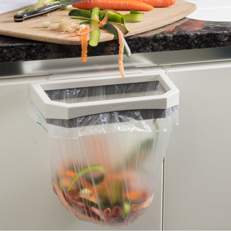 Plastic Open Waste Basket, Gray