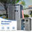 5x3ft Gray Resin Outdoor Storage Shed with Floor
