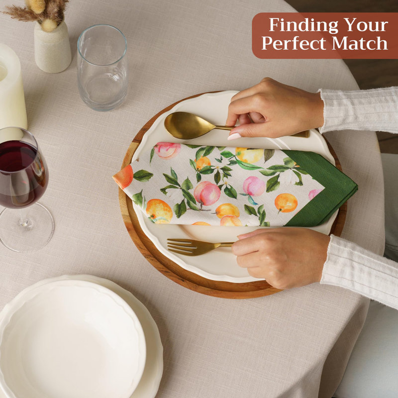 Serviette de table 100 % coton Maison d'Hermine Soleil Fruite - 18 po x 18 po