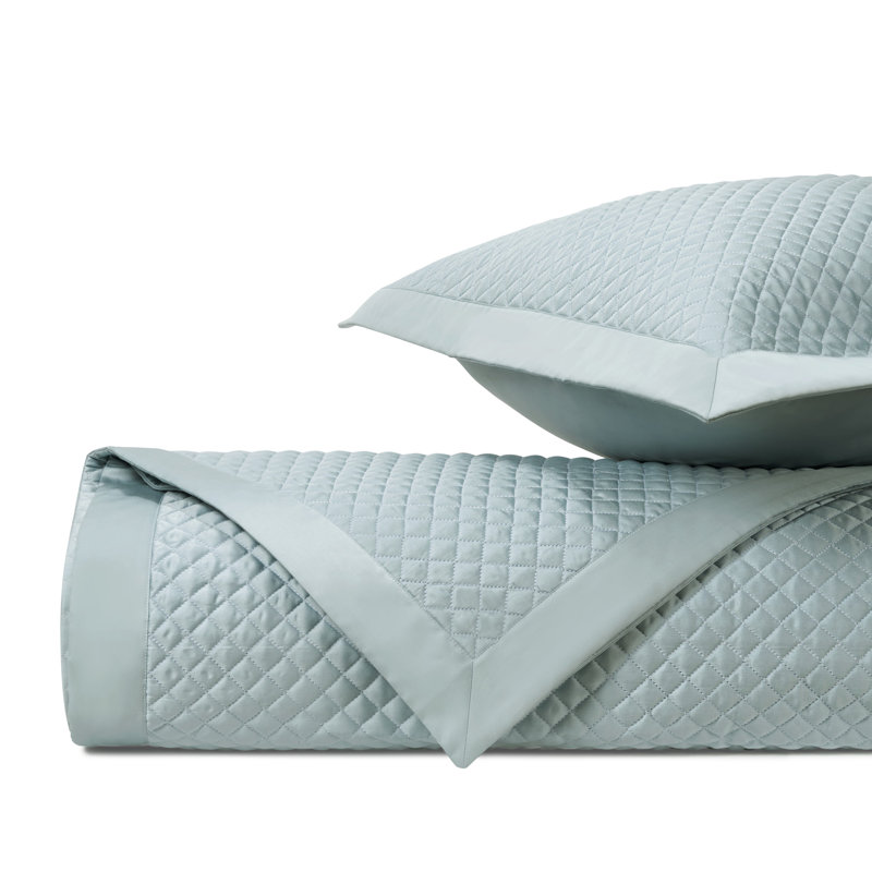 Diamond 100% Cotton Sateen Coverlet Set, King Coverlet/Bedspread + 3 Euro Shams, Sion