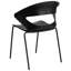 Chaise empilable de style café avec dossier flexible Zoey capacité de 440 lb.