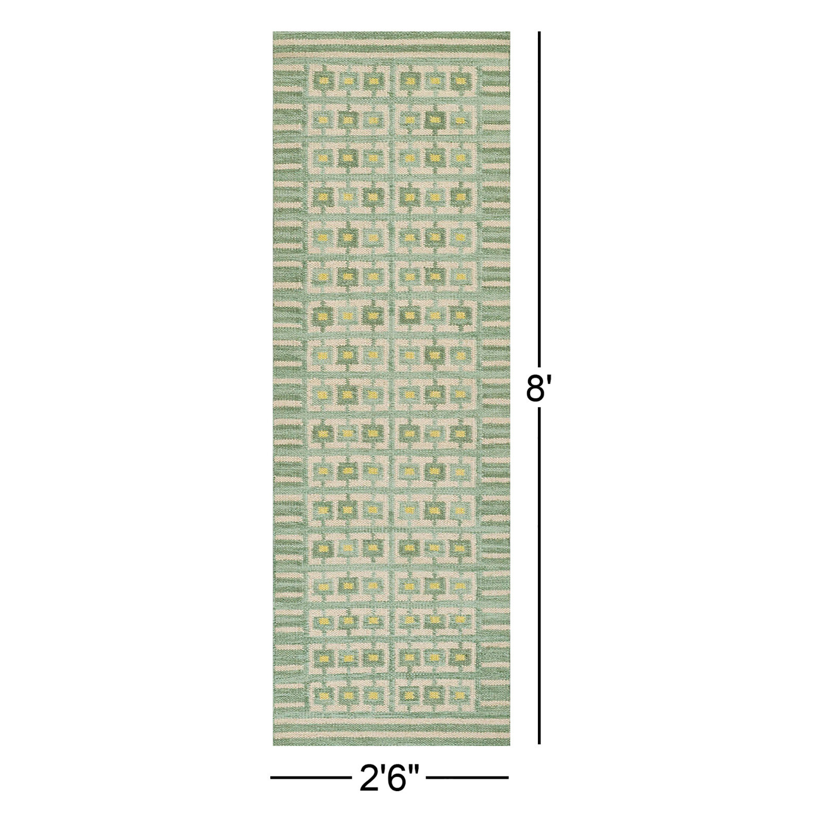 Freya Scandi Hand Woven Wool Rug, Runner 2'6" x 8'